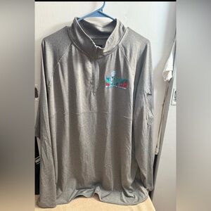Super Bowl LVII 2023 STAFF Teammate Pullover 1/4 zip Jacket Gray Sz 2XL  NFL
